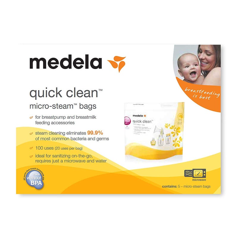 Medela 3 صناديق من أكياس ميكرو-بخار ميدلا السريعة للتنظيف. 5 أكياس لكل صندوق - Image 5