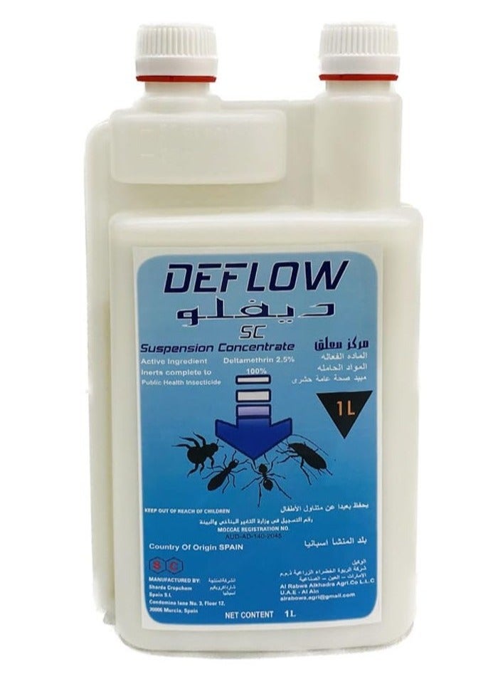 Oasis Deflow Deltamethrin 2.5% SC Household Insecticide Pesticides/Public health Insecticide 1Liter  - Image 1