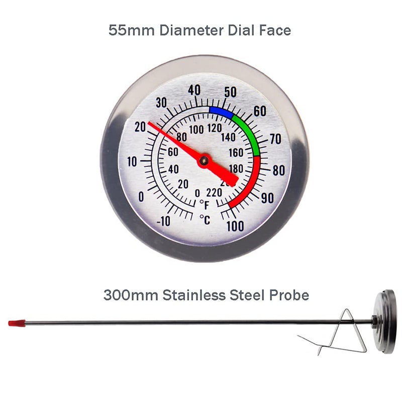 Thermometer World Candle Thermometer for Candle Making - DIY Wax Candle Making Supplies - Ideal Candle Making Thermometer with Clip and 300mm Stainless Steel Probe - Image 3