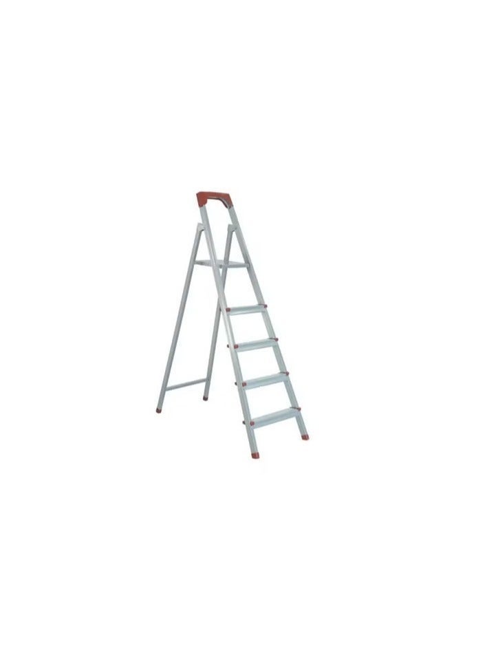 5-Step Ladder, Durable Aluminum Frame, Anti-Slip Wide Steps, 150kg Capacity, Electrostatic Powder Coating