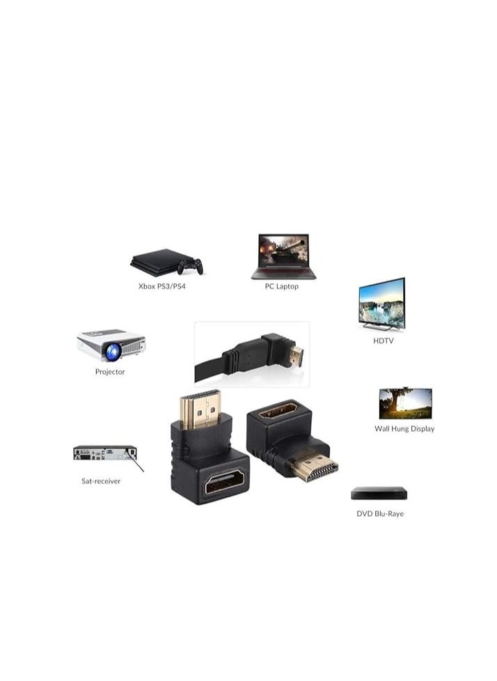 Generic 90 Degree Angle HDMI Cable Extend Adapter Converter, HDMI female to HDMI male, HD 1080P  - Image 2