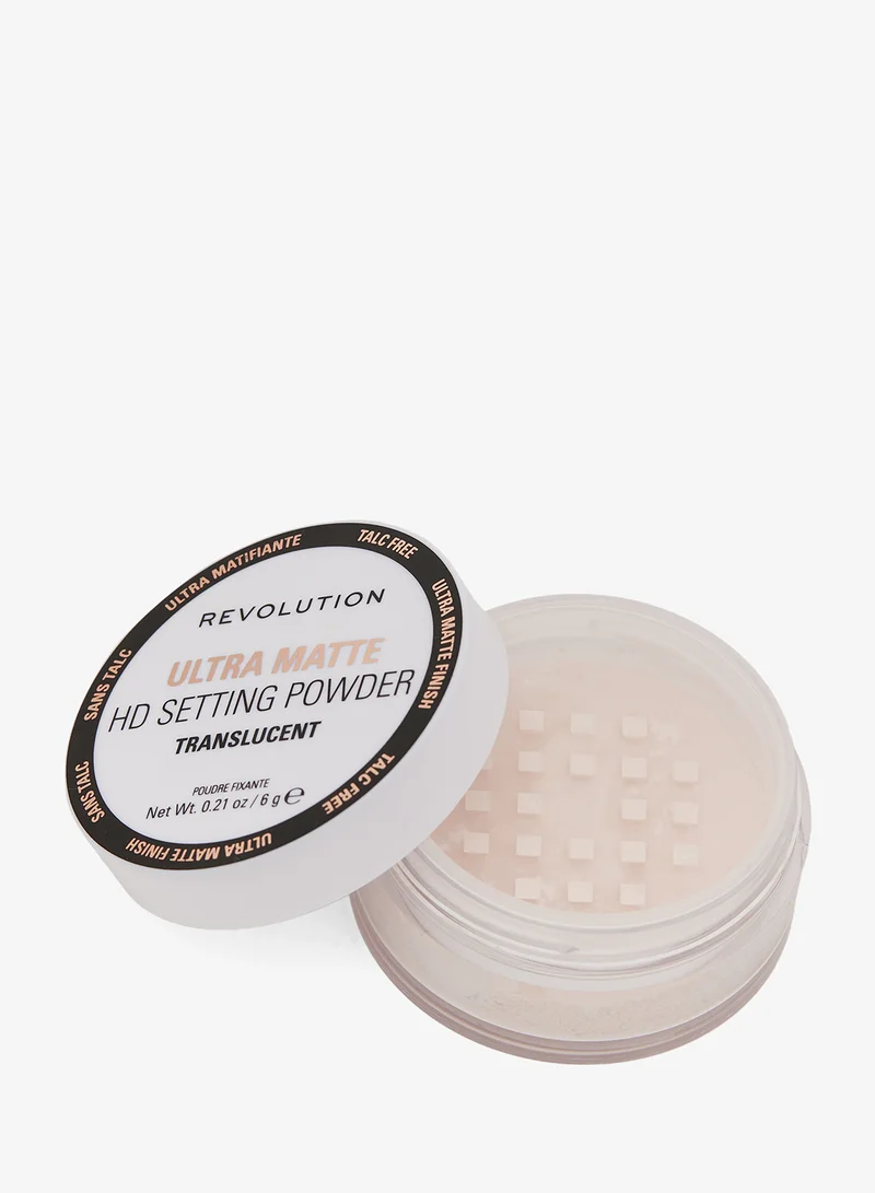 ميكب ريفوليوشن بودرة تثبيت فائقة غير لامعة مخملية فائقة الدقة خالية من التلك شفافة