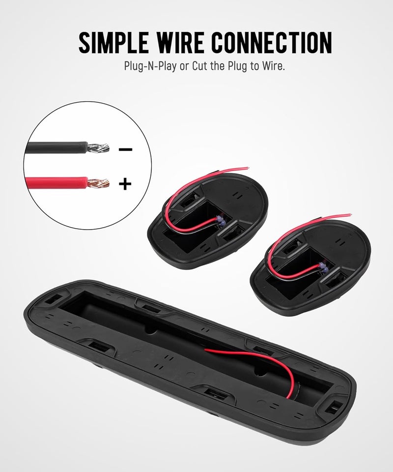 Partsam 3PCS Amber LED Cab Roof Marker Light Top Running Lights w/Wiring Compatible with Silverado/Sierra 1500 1500HD 2500 2500HD 3500 2002 2003 2004 2005 2006 2007 Pickup Trucks - Image 5