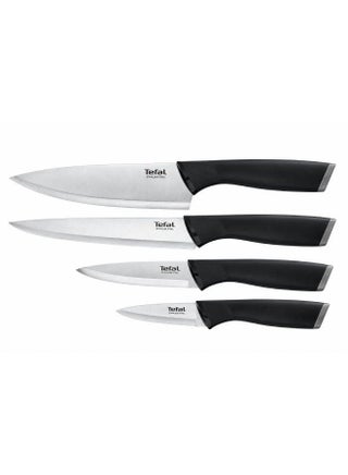 Set 4 Knives+Cover Comfort Silver/Black