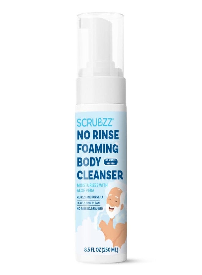 Scrubzz No Rinse Body Wash for Elderly, Gentle 8.5 fl oz Rinse Free Cleansing Foam for Waterless Bathing Men and Women, Great for Hospital Stays, Post Surgery, Camping, Gym and Post Workout - 1 Pack - Image 1