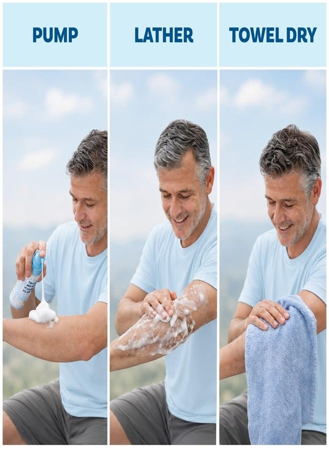 Scrubzz No Rinse Body Wash for Elderly, Gentle 8.5 fl oz Rinse Free Cleansing Foam for Waterless Bathing Men and Women, Great for Hospital Stays, Post Surgery, Camping, Gym and Post Workout - 1 Pack - Image 5