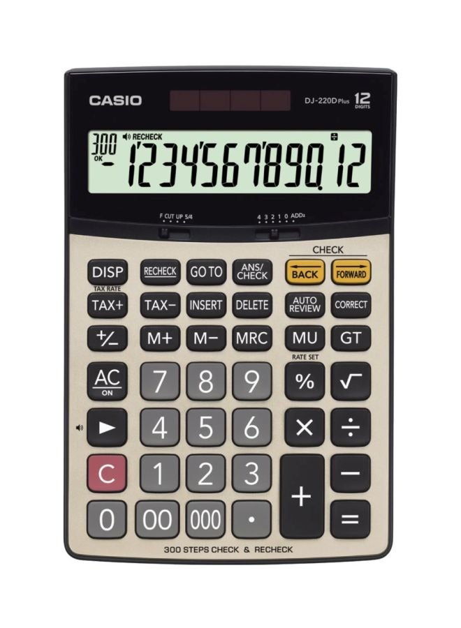 CASIO 12 Digits Calculator DJ-220DPLUS-WA-DP Silver Multicolour - Image 1