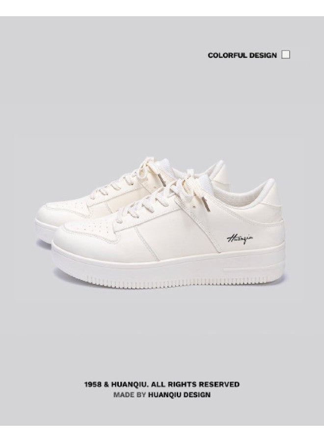 UNIVERSAL Autumn Hit】25 Comfortable, Versatile, Fashionable, And Durable White Sneakers For Men, Lightweight Campus Style Men's Shoes - Image 1