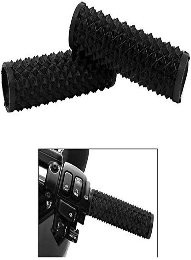 CARIZO أغطية مقابض مطاطية للدراجات النارية من CARIZO GC2، طقم من قطعتين، لون أسود، لدراجة Bajaj Platina 100 DTS-i - Image 3