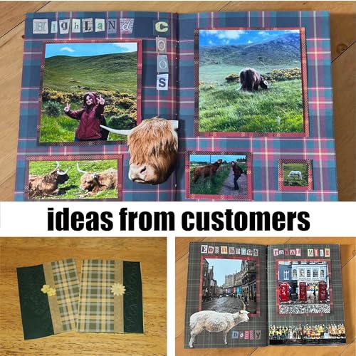 Desecraft Plaid Tartan Flannel 12x12 in Double Sided Paper Pad Pack Scrapbook Cardstock Decorative Paper - 36 Sheets - for Boys Card Making Origami Decorative Scrapbooking Supplies - Image 2