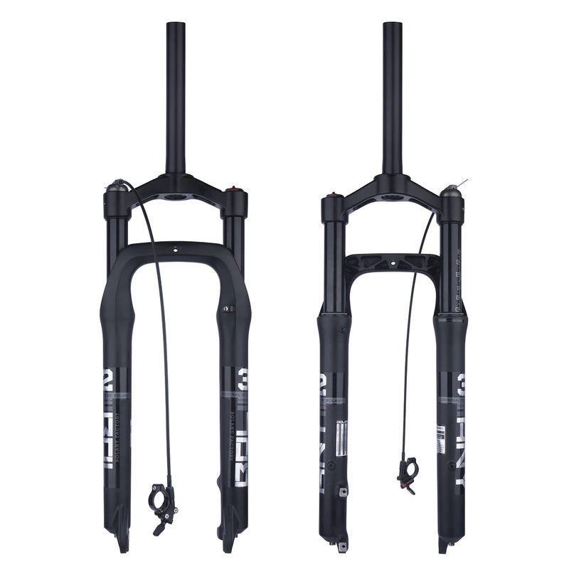 BOLANY Snow Bike Front Fork for A Bicycle 26inch Aluminum Alloy Air Gas Fat Fork Bike for 40 Tire Bicycle Accessories