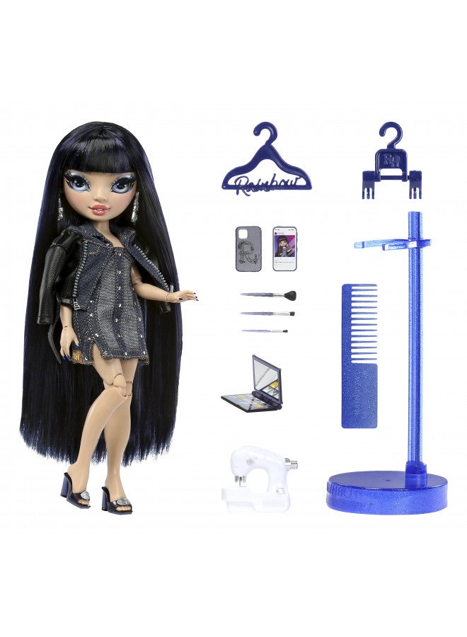 Rainbow High Kim- Denim Blue Fashion Doll. Fashionable Outfit & 10+ Colorful Play Accessories. Great Gift for Kids 4-12 Years Old and Collectors. - Image 2