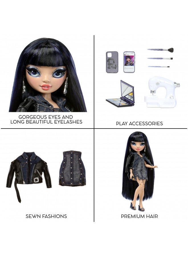 Rainbow High Kim- Denim Blue Fashion Doll. Fashionable Outfit & 10+ Colorful Play Accessories. Great Gift for Kids 4-12 Years Old and Collectors. - Image 5