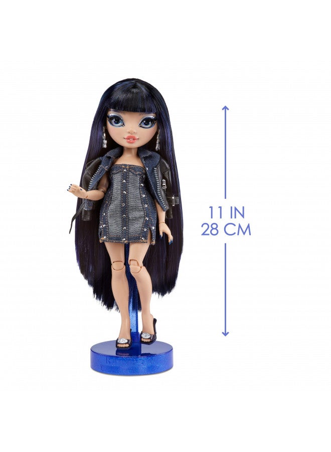 Rainbow High Kim- Denim Blue Fashion Doll. Fashionable Outfit & 10+ Colorful Play Accessories. Great Gift for Kids 4-12 Years Old and Collectors. - Image 3