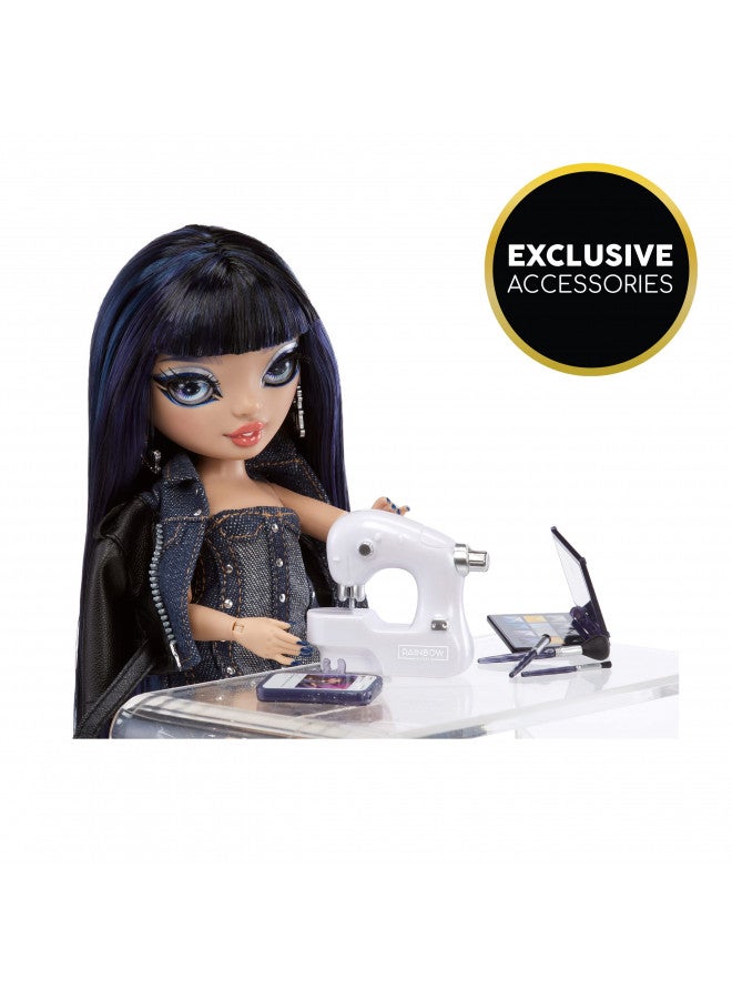 Rainbow High Kim- Denim Blue Fashion Doll. Fashionable Outfit & 10+ Colorful Play Accessories. Great Gift for Kids 4-12 Years Old and Collectors. - Image 4