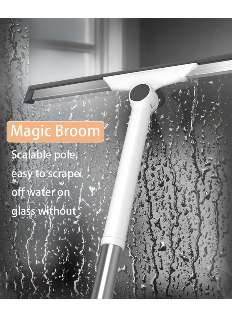 Axaron 180 ° Rotating Magic Broom Cleaning Mop - Stainless Steel Telescopic Rod, Quick Water/Dust Removal/Pet Hair Removal, Floor/Glass/Tile/Kitchen/Bathroom/Window/Car Window Universal(36CM) - Image 5