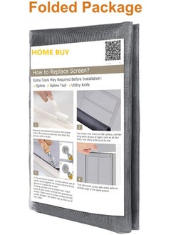 Home Buy HOME BUY Fiberglass Windows Mosquito Mesh Insect Net Windows Wash Room Toilet Balcony Safety 120 GSM Highly DurableGrey (48" W x 48" L, Grey)  - Image 2