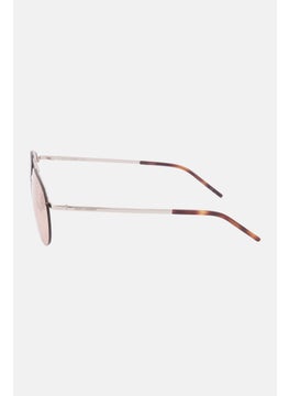 Saint Laurent Women SL416 Aviator Sunglasses, Silver and Brown  - Image 2