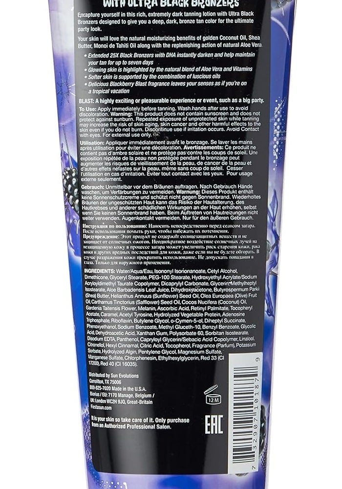 Fiesta Sun Blackberry Blast Extremely Dark Tanning Lotion with Ultra Black Bronzers - 236 ml - Image 2