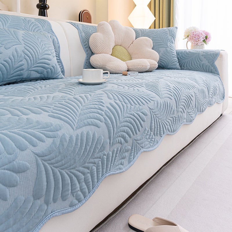 Special-Shaped French-Style Cream Sofa Cushion 2026 New Summer Cool-Feeling High-End Light Luxury Fixed Non-Slip Sofa Cover - Image 2