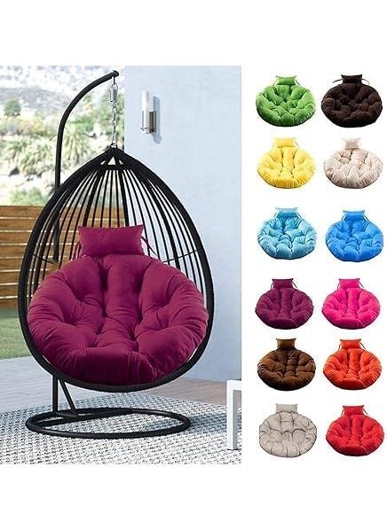 ANAND INDIA GROUPS ANAND INDIA GROUPS Round Cushion for Swing Chair for Outdoor Indoor Hammock Balcony Garden Patio Swing Hammock ChairMagenta  - Image 2
