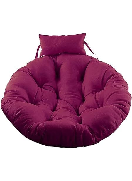 ANAND INDIA GROUPS ANAND INDIA GROUPS Round Cushion for Swing Chair for Outdoor Indoor Hammock Balcony Garden Patio Swing Hammock ChairMagenta  - Image 1