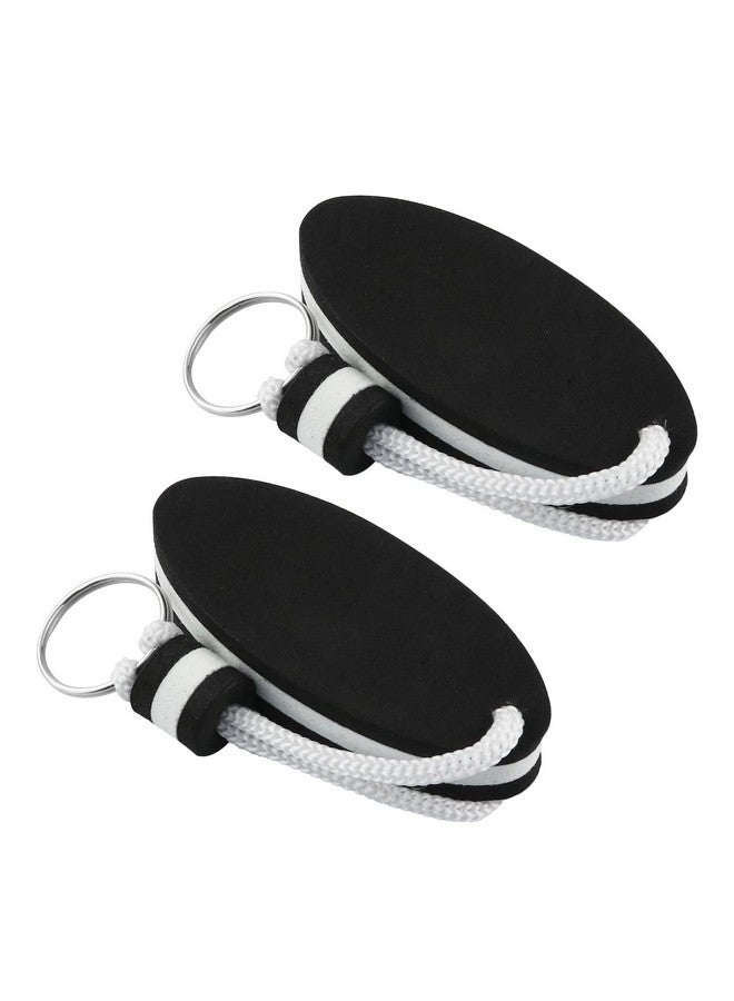 DGHAOP 2Pcs Floating Key Ring Glow In Dark Black Water Buoyant Key Chain Boat Key Chains For Fishing Sailing Surfing Swimming Water Sports - Image 1