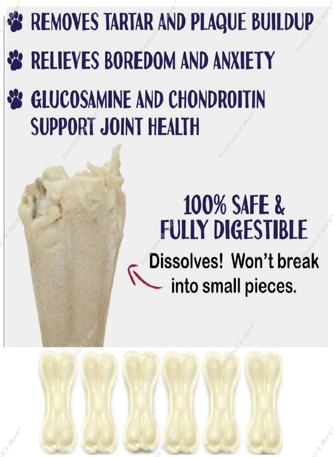 Petlicious & More Rawhide Pressed Bones for Puppy and Small Dogs, 2 Inch (Pack of 120) - Image 2