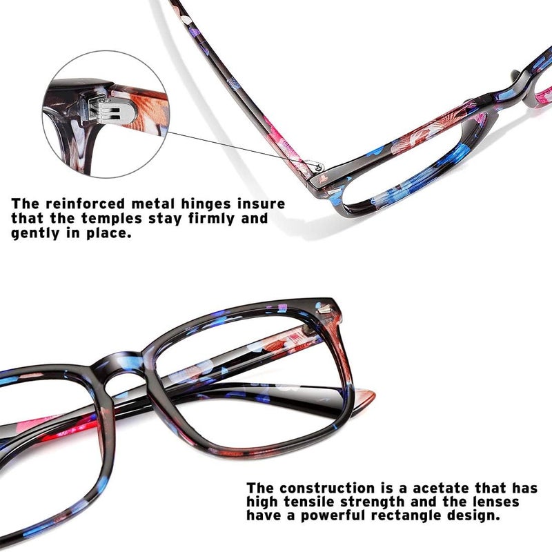 WOWSUN Unisex Stylish Nerd Non-prescription Glasses, Clear Lens Eyeglasses Frames, Fake Glasses - Image 3