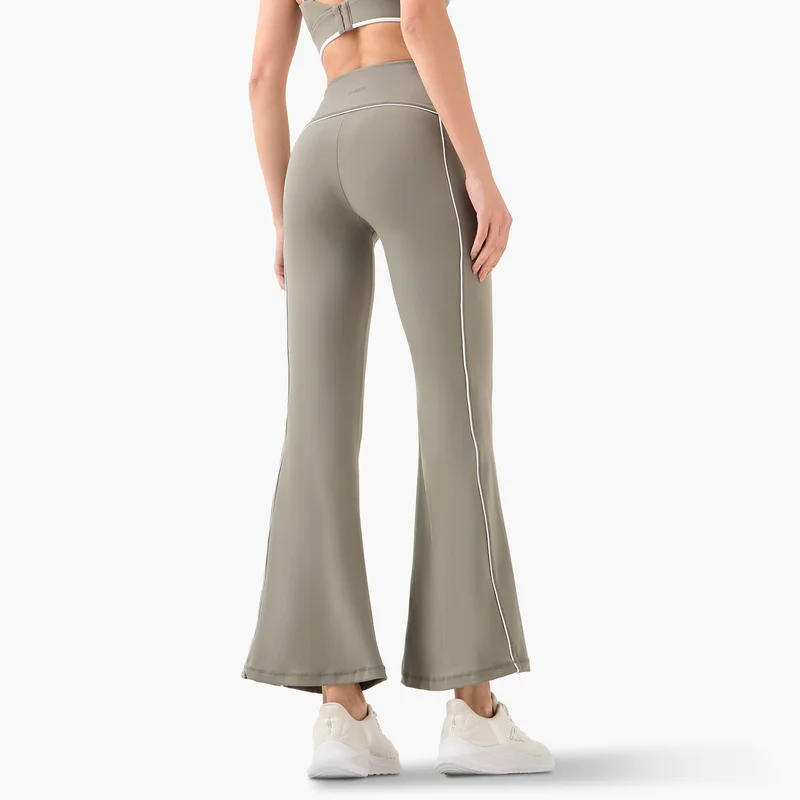 ADOT by Splash Flared Leggings with Contrast Piping Detail