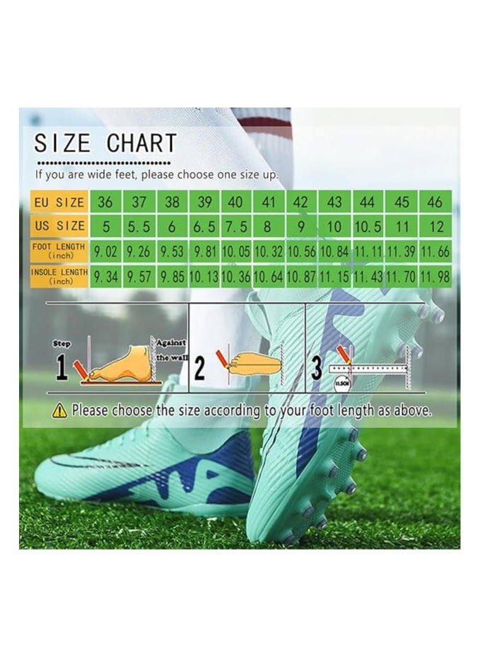 Generic - Men’s Soccer Cleats,High-Top Football Boots Professional Training,Turf Outdoor Indoor Comfortable Athletic Big Boy's Sneaker - Image 1