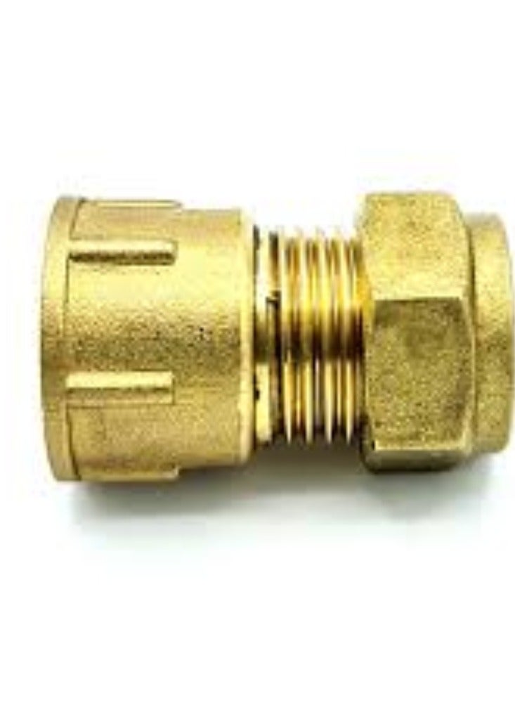 KNP KNP Female Coupler Adapter in Brass for Compression Fittings is Designed to Connect Two Sections of Pipe or Tubing with Female Threads in a Straight Line.  - Image 2