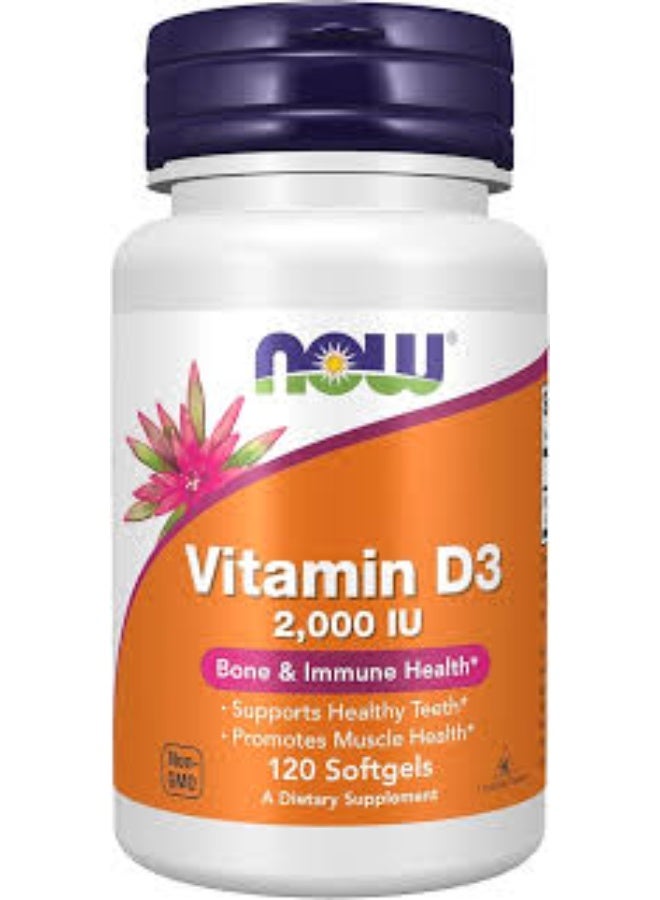 Now Vitamin D3 2000 IU Softgels
