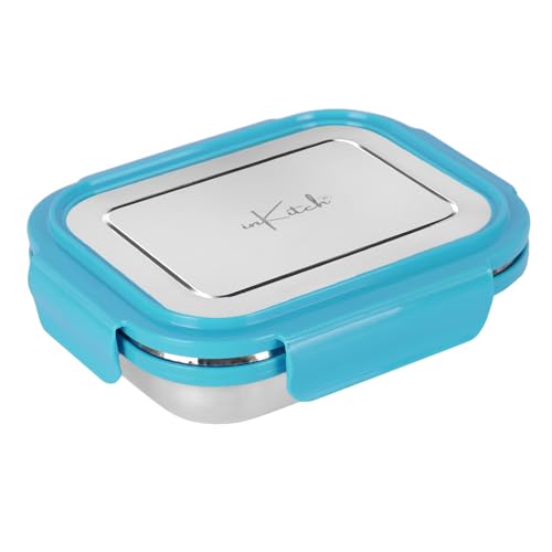 inKitch Leak Proof Airtight Stainless Steel Lunch Box for Kids, 540ML + 90ML Snack Box Set, Steel Tiffin Box for School, Office & Picnic, Food Grade Durable Easy Carry Lunch Container - Image 5