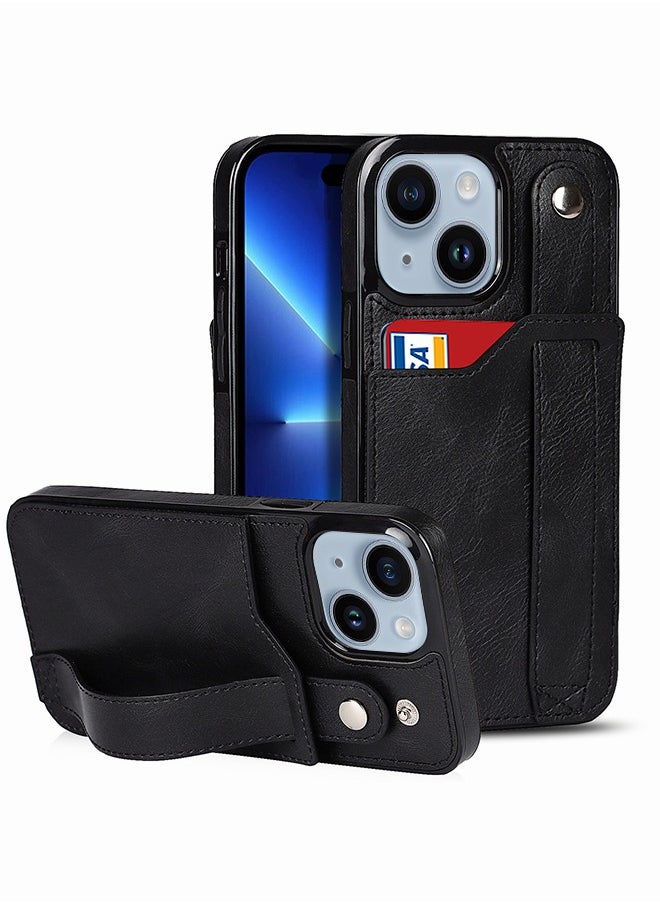 iPhone 14 /14 Plus Leather Wallet Case, Back Kickstand Shockproof Cover, Leather Protective Case with Strap and Card Holder for Men Women - pzsku/Z823ED8EC67B4B507E159Z/45/_/1710472291/c216cd54-eb66-42fd-b68c-8999ce6970b3