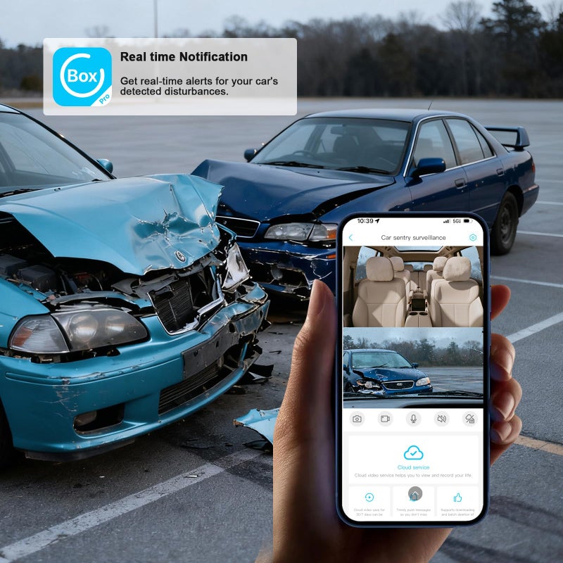 LAMTTO 4G LTE Cellular Car Security Camera Anti Theft GPS Tracker for Vehicle Safe, Dual Dash Cam Front Inside, Alarm Real-time Alerts via Cloud Storage, Remote Live-View - for Fleets & Family - Image 5