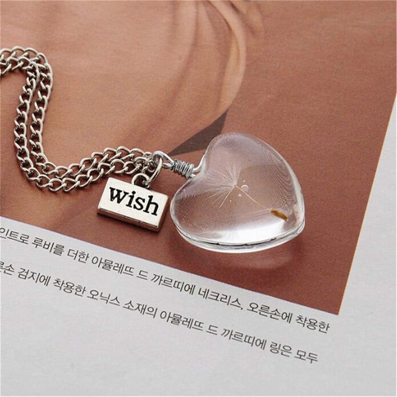 jellyflow Handmade Custom Dandelion Chain Double-Sided Time Glass Ball Necklace Dried Flower Pendant Choker - Image 3
