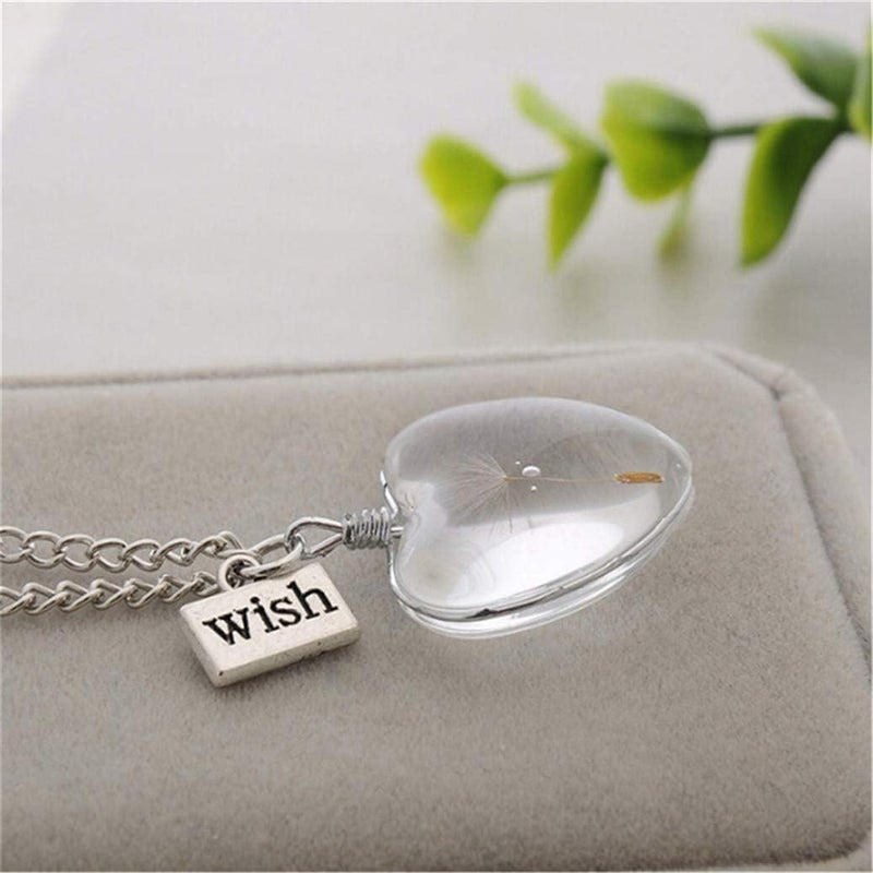 jellyflow Handmade Custom Dandelion Chain Double-Sided Time Glass Ball Necklace Dried Flower Pendant Choker - Image 2