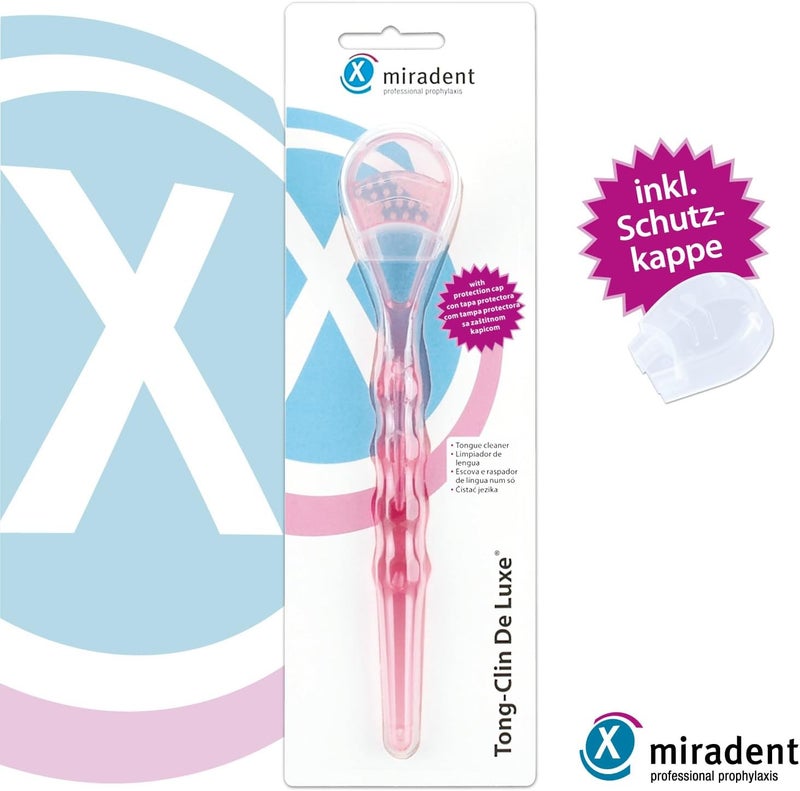 Miradent Tongue Cleaner Pink Luxury TongClin One Brush - Image 4