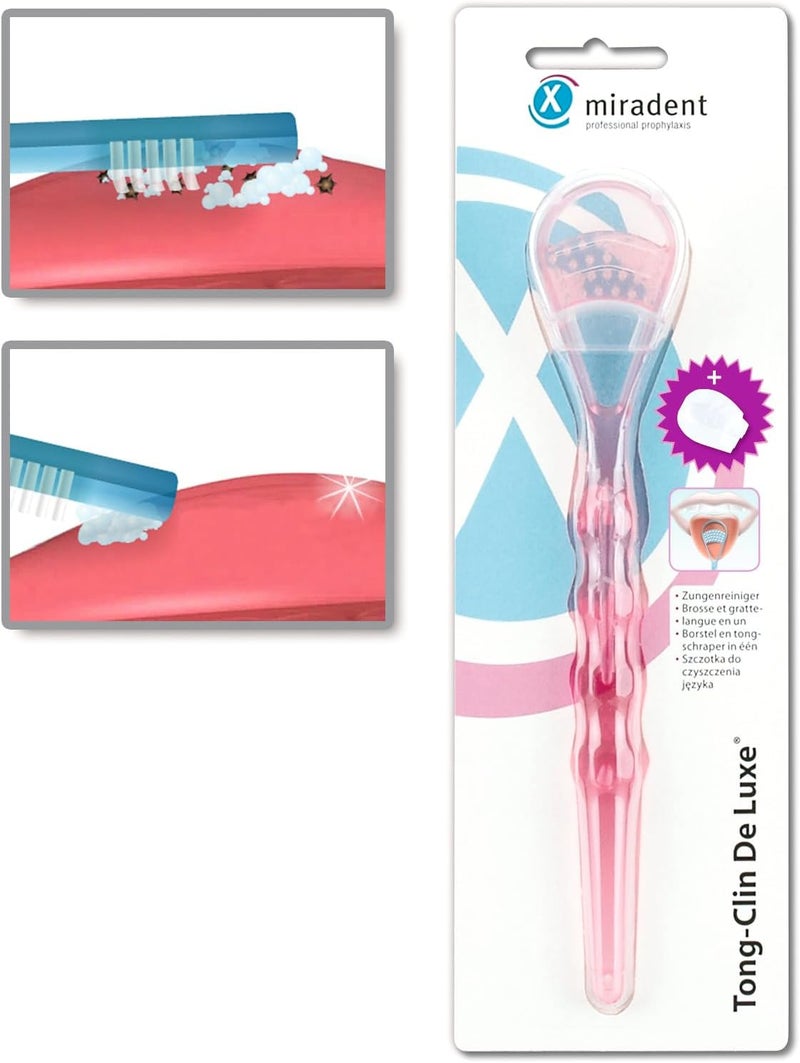 Miradent Tongue Cleaner Pink Luxury TongClin One Brush - Image 5