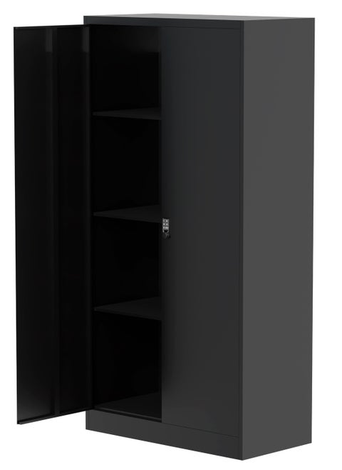 Mahmayi Modern Digital Cupboard - Secure, Stylish, and Adjustable Storage Solution for Documents, Home, and Office - Black