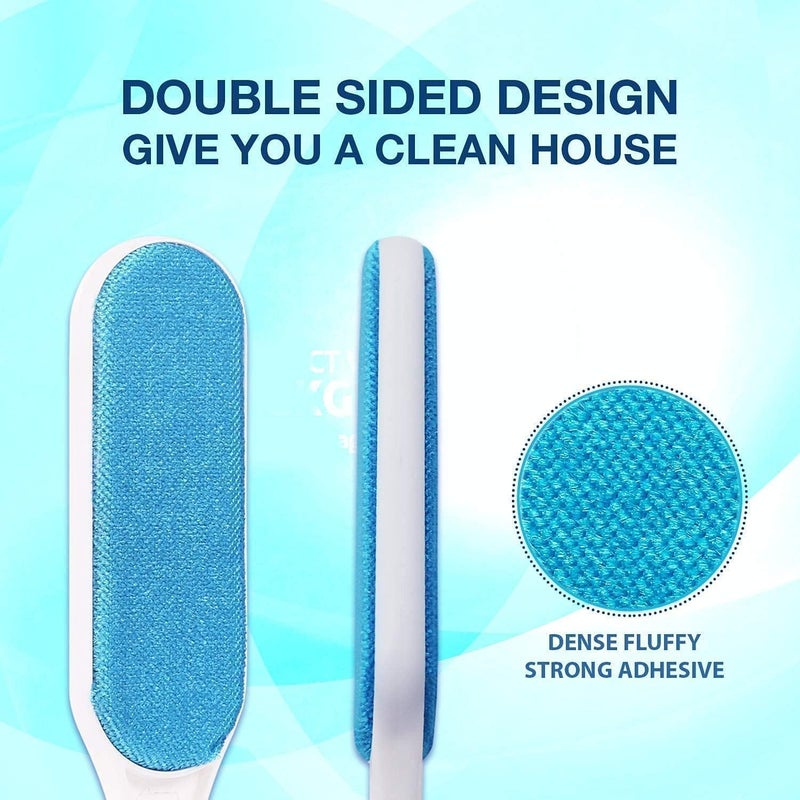 DEVHEART Pet Cat Hair Remover - Double-Sided Standard-Size, Travel Pet Hair Removal Brush, Cleaning Fluff from Carpet, Car Seat, Couch, Clothing - Image 4