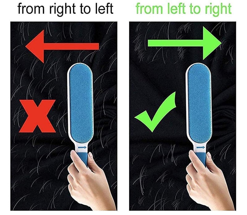 DEVHEART Pet Cat Hair Remover - Double-Sided Standard-Size, Travel Pet Hair Removal Brush, Cleaning Fluff from Carpet, Car Seat, Couch, Clothing - Image 3