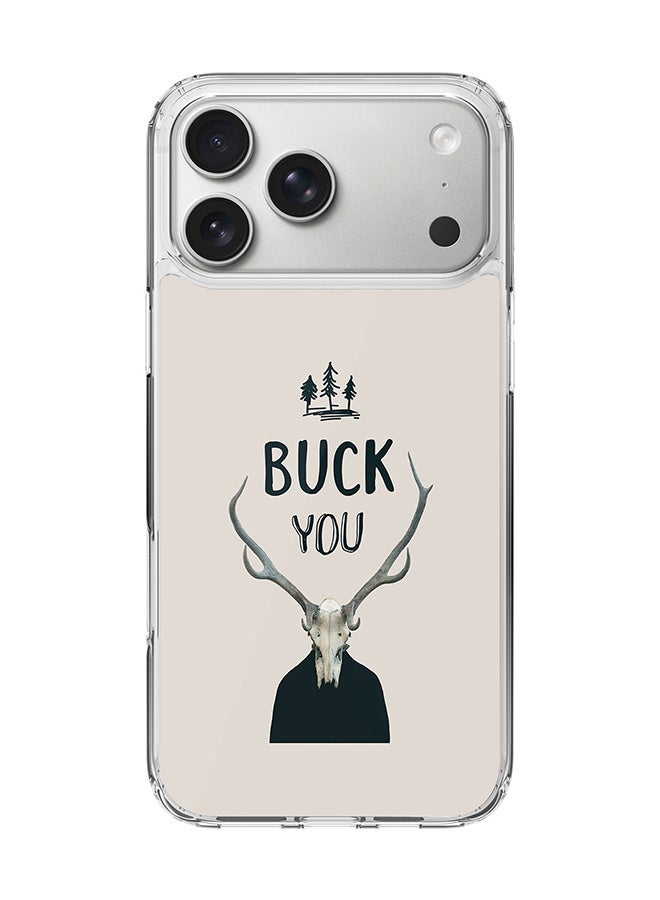 Stylizedd Classic Clear MagSafe Case for iPhone 17 Pro Max , Hybrid Soft Case Flexible Edges Anti Drop TPU PC Gel Thin Transparent Cover [ Designed for iPhone 17 Pro Max ] - Buck You