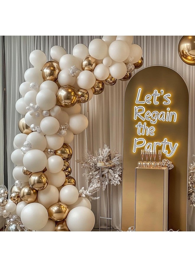 RUBFAC White Sand Balloons Different Sizes 105pcs 5/10/12/18 Inch Sand White Cream Beige Balloon Garland Arch Kit for Wedding Baby Shower Birthday Party Supplies Decorations - Image 5