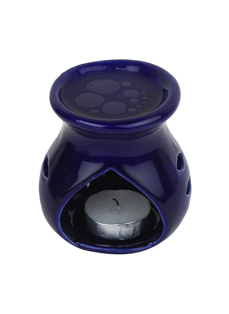 LandSlide LandSlide Ceramic Aroma Burner Oil Diffuser 35 Inch 1 Piece Blue with 10ml Lavender and 1 Tealight Candle  - Image 5