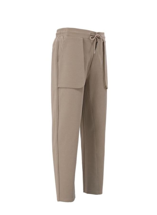 Selene Men Solid Cotton Pants with Drawstring - Image 3