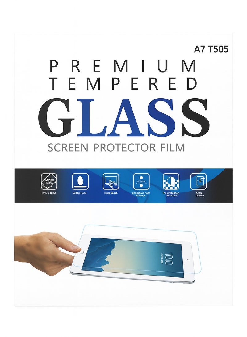 Tempered Glass Screen Protector for Samsung Galaxy Tab A7 T505, Clear and Scratch Resistant - Image 2