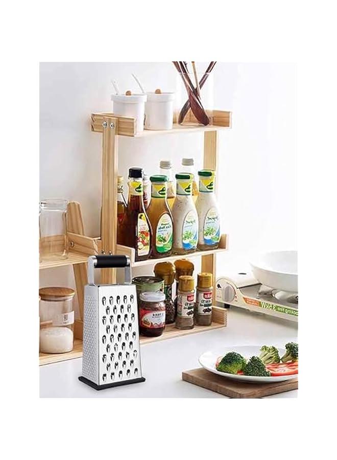 HOOKOR 4 Side Rotary Cheese Grater with Handle, Grate, Slice And Zest Sharp Blade & Easy Grip Handle Best For Parmesan Cheese, Vegetables - Image 5