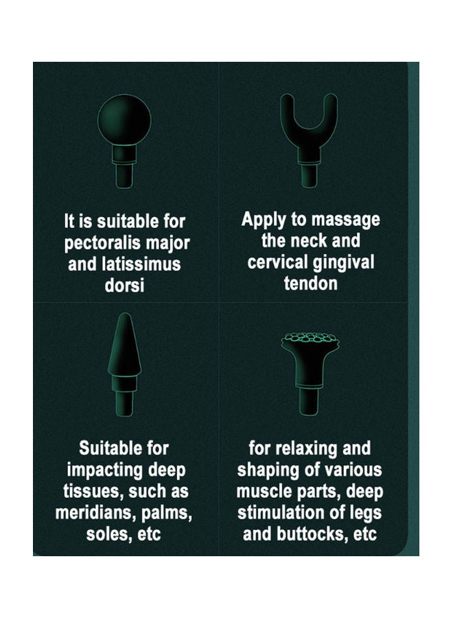 Arabest USB Charge Mini Electric Fascia Muscle Massage Gun With LCD Display Pain Therapy For Body Relaxation - Image 5